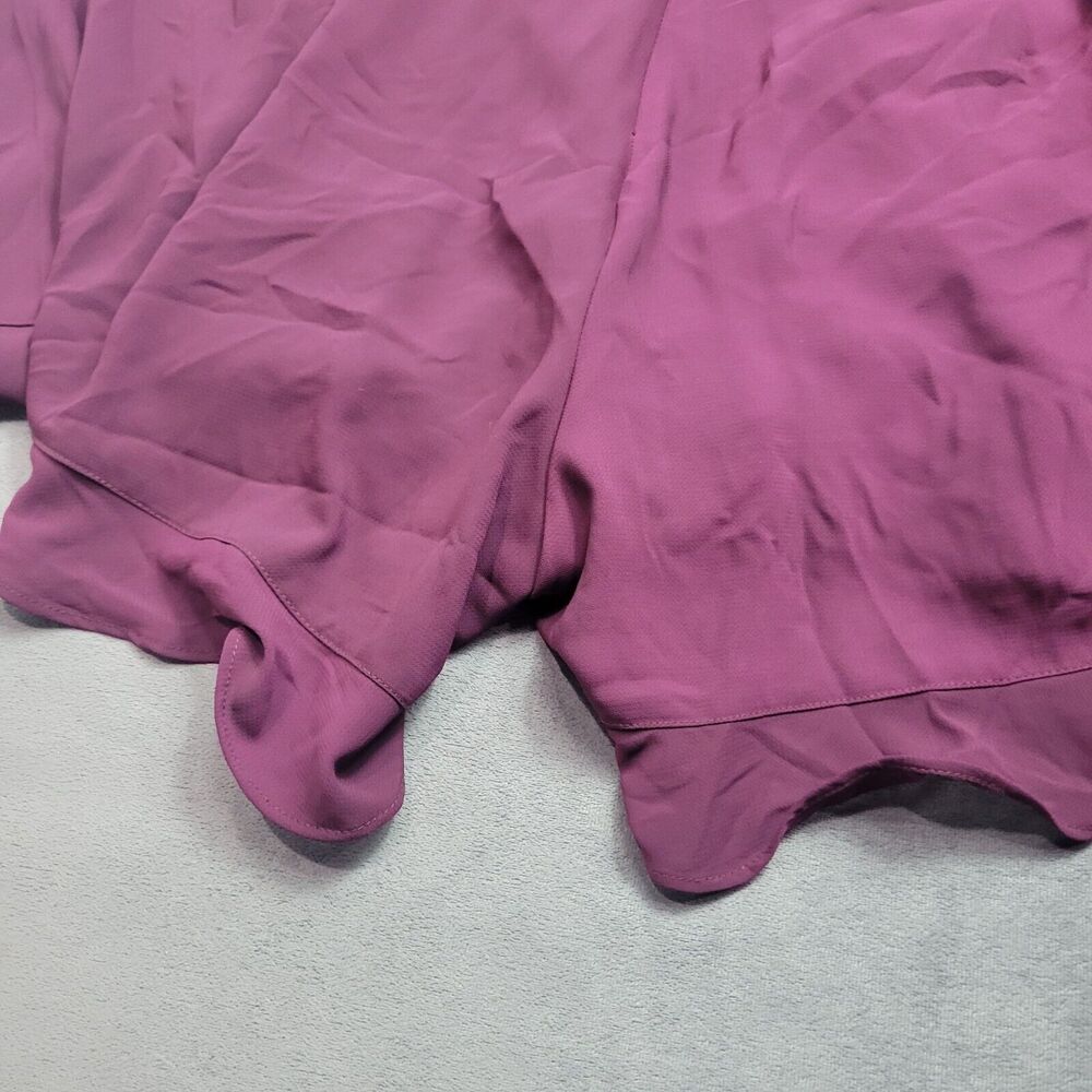 City Chic Plum Short Sleeve Wrap Romper With Tie Waist XL 22 Polyester Womens Fa - Picture 8 of 11